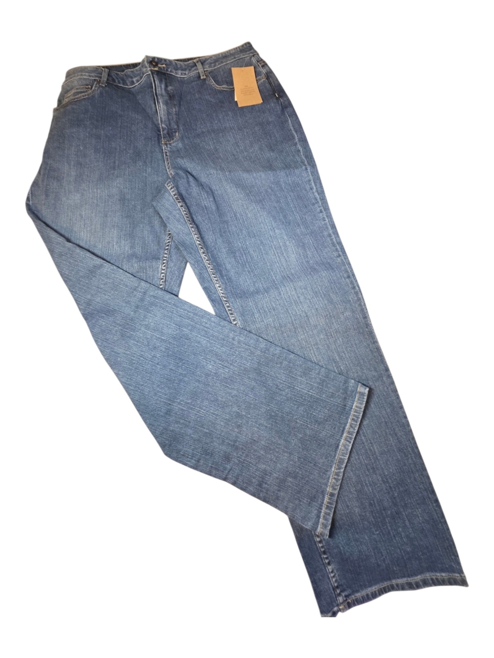 NWT Coldwater Creek ShapeMe Straight Leg Jeans Blue Plus 18W Classic High Rise